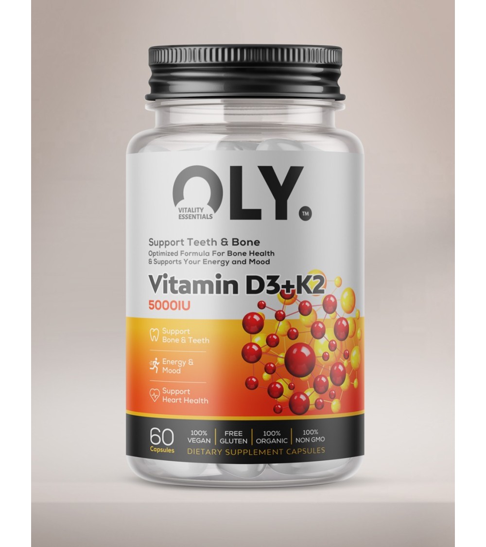 Oly - Vitamin D3+K2, 5000IU - 60 vcaps