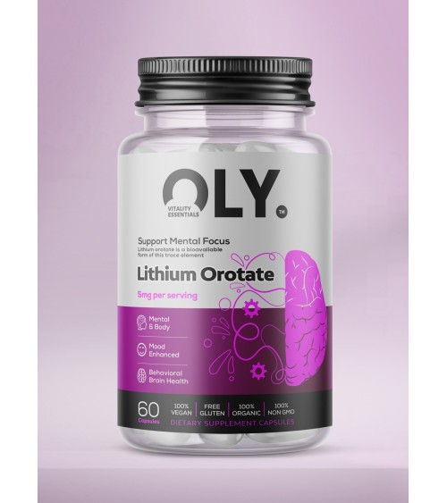 Oly - Lithium Orotate - 5mg - 60 vcaps