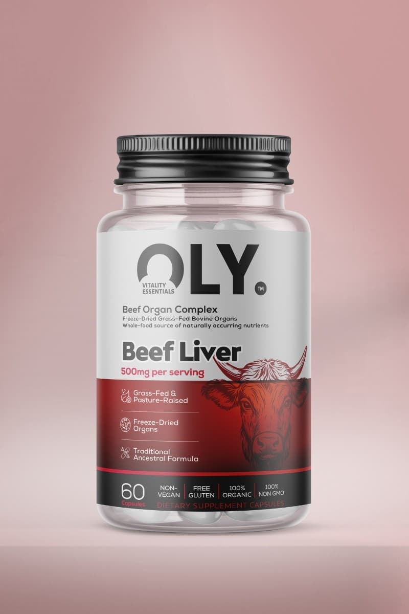 Oly - Beef Liver - 500 mg - 60 caps – OLY förpackning