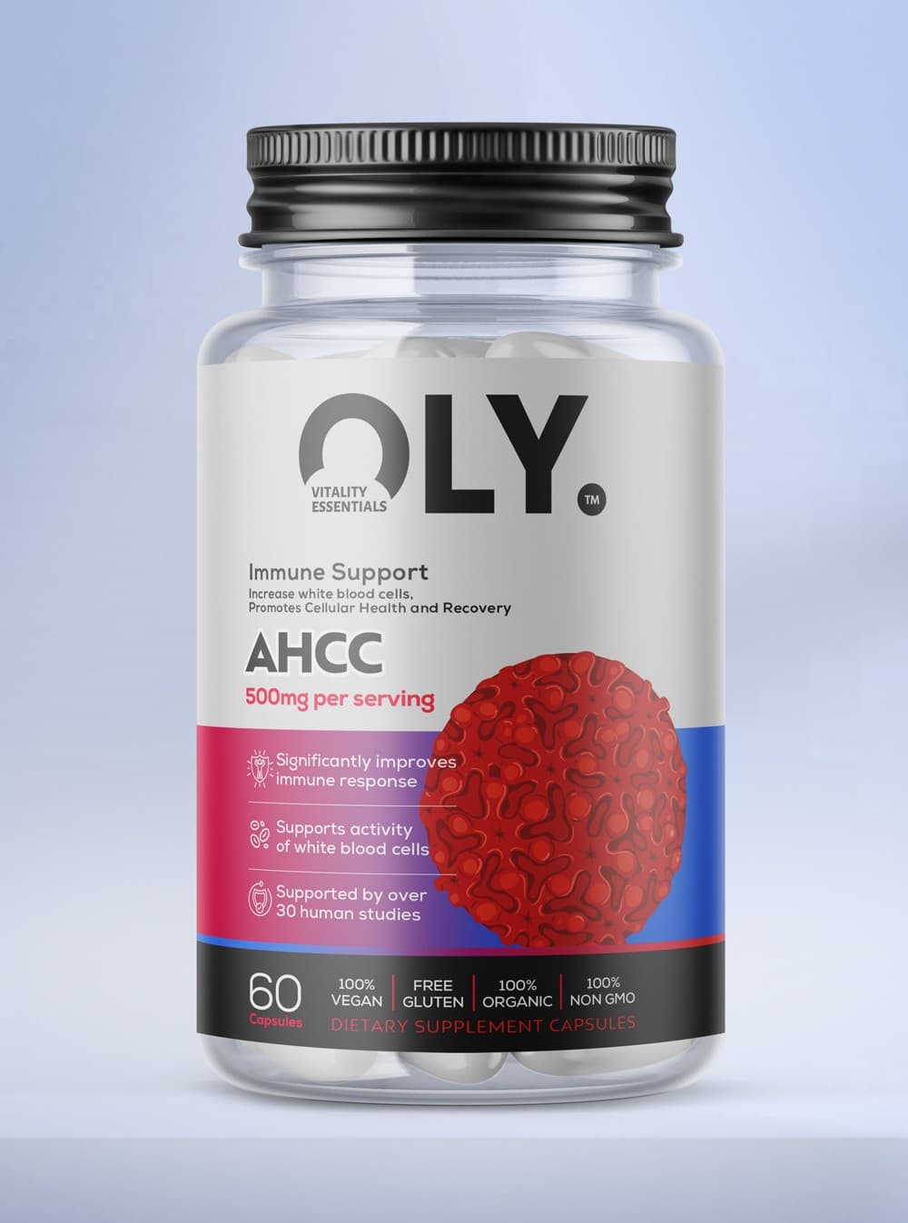 Oly - AHCC - 500mg - 60 vcaps